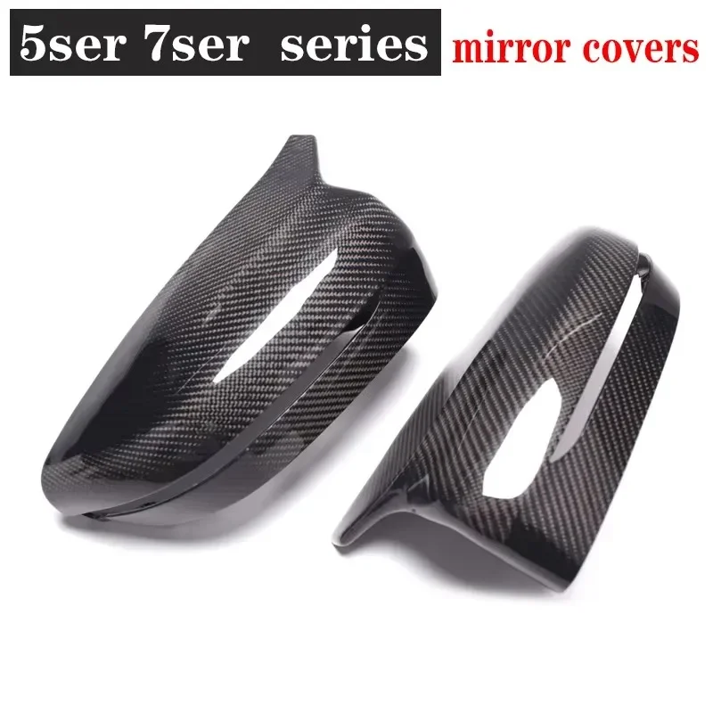 

For BMW 5 7 Serie G30 G38 G11 G12 540 530 Upgrade Shells Rearview Cap High quality Real Carbon fiber rear view mirror case cover