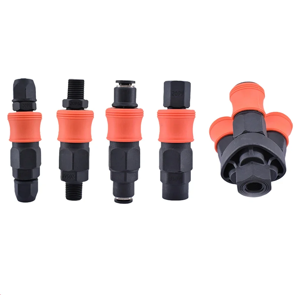 Pneumatic Fitting Pipe Air Connector Tube Quick Release Fittings Water Push In Hose Plastic Self-locking PU C-type Quick Plug