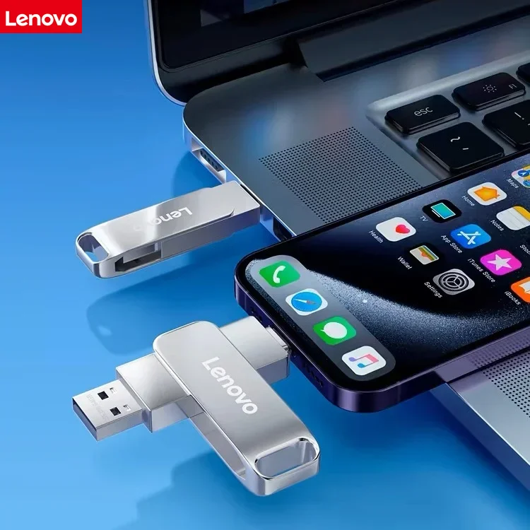 لينوفو الأصلي 16 تيرا بايت محرك فلاش USB USB 3.2 عالية السرعة نقل فلاش معدني نوع-c ذاكرة USB 2 في 1 مقاوم للماء U القرص #5
