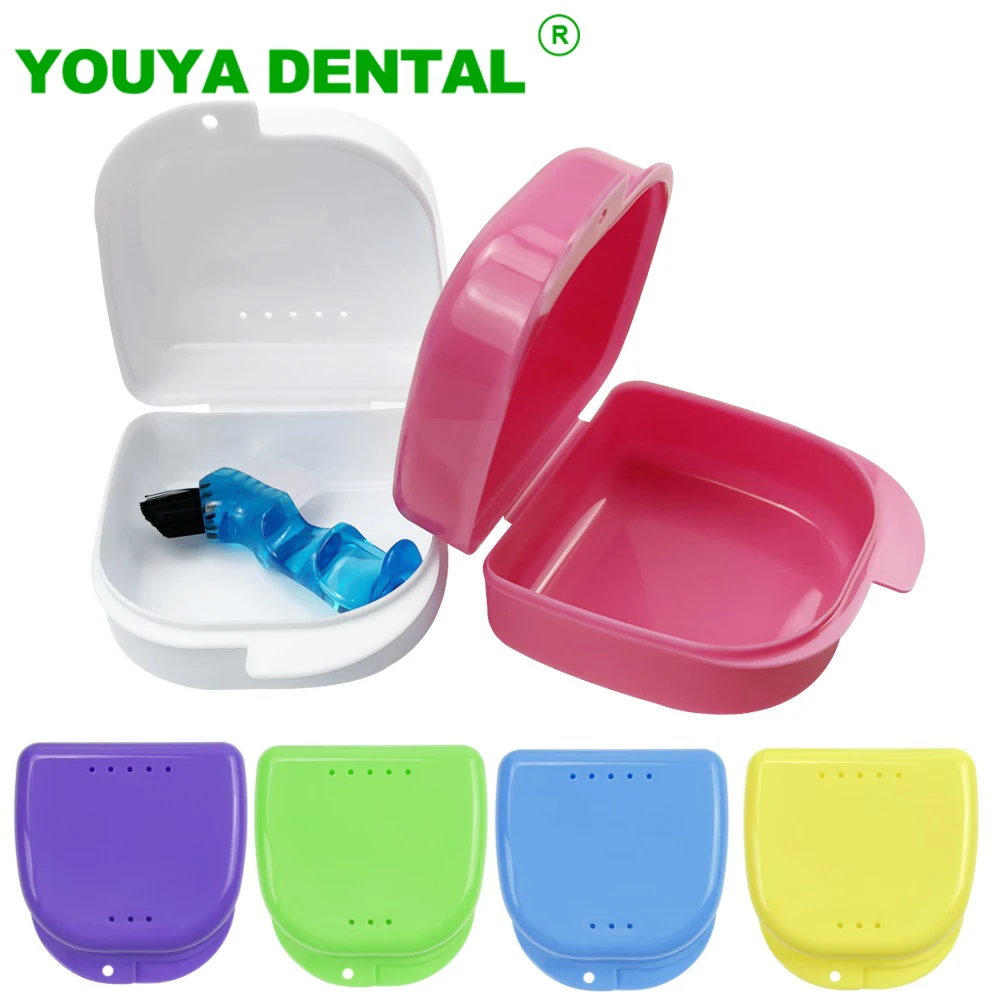 5pcs Retainer Case Orthodontic Denture Storage Box Mouth Guard Case Container Plastic Oral Hygiene Supplies Tray Organizer New