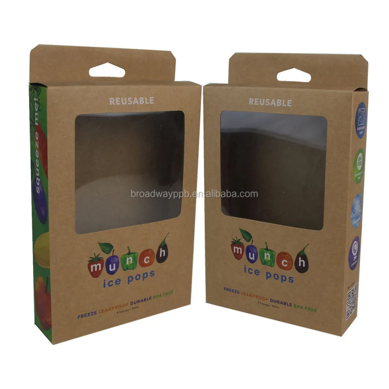 2025customized.Factory Custom Food Grade Paper Box Popsicle Package Box Recyclable Folding Paper Box