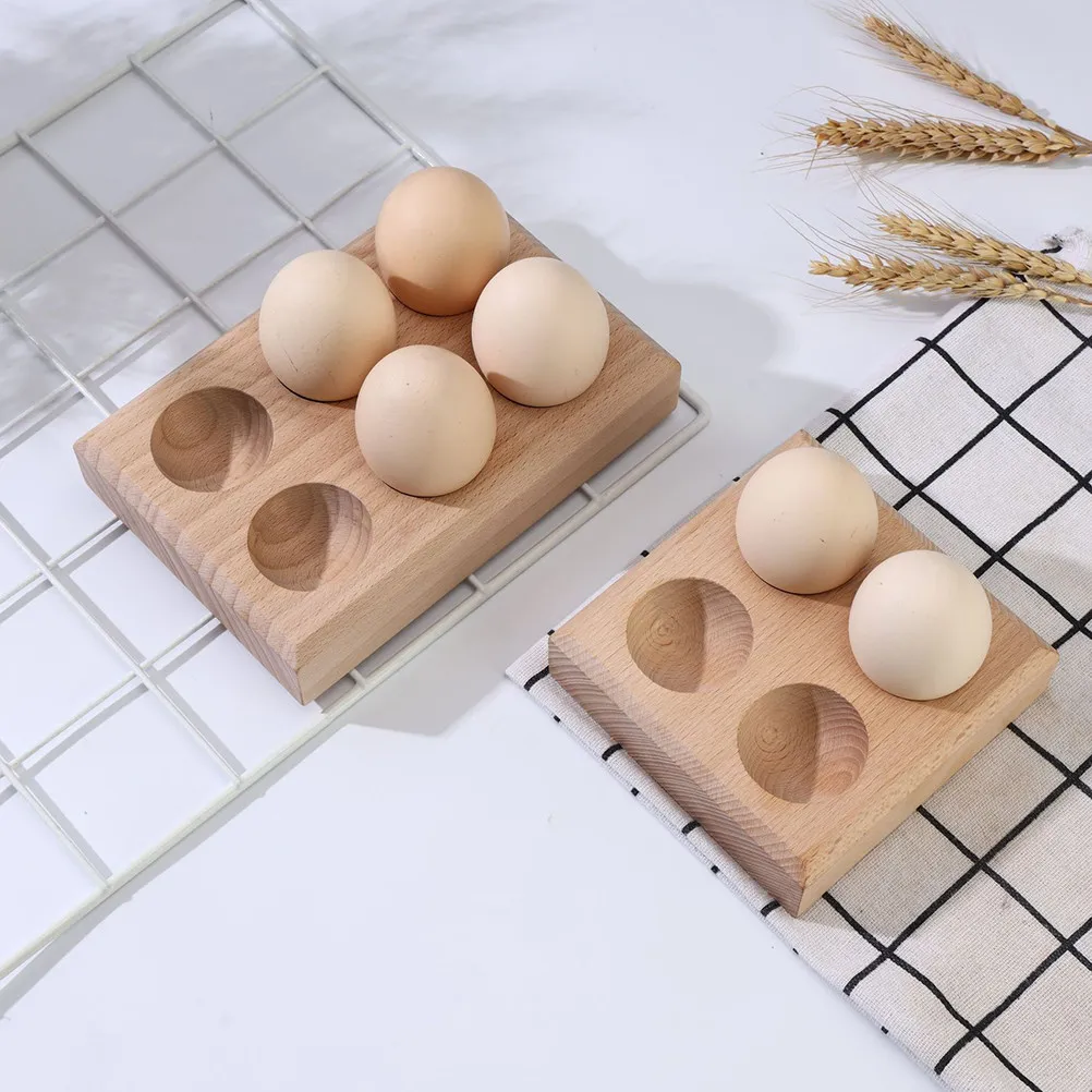 

Деревянный лоток-органайзер для яиц на 6/12 штук, износостойкий настольный контейнер, аксессуар для кухни, аксессуар для хранения яиц