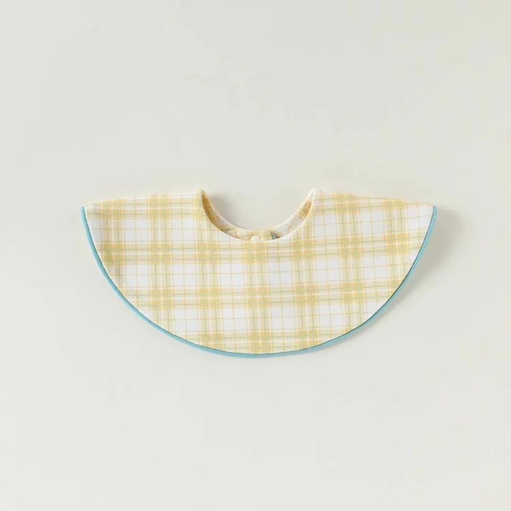 

Принадлежности для кормления: Детский нагрудник на 360 градусов с цветочным принтом, мягкий хлопковый, для младенцев, от слюней и загрязнений, в клетку, дорожный