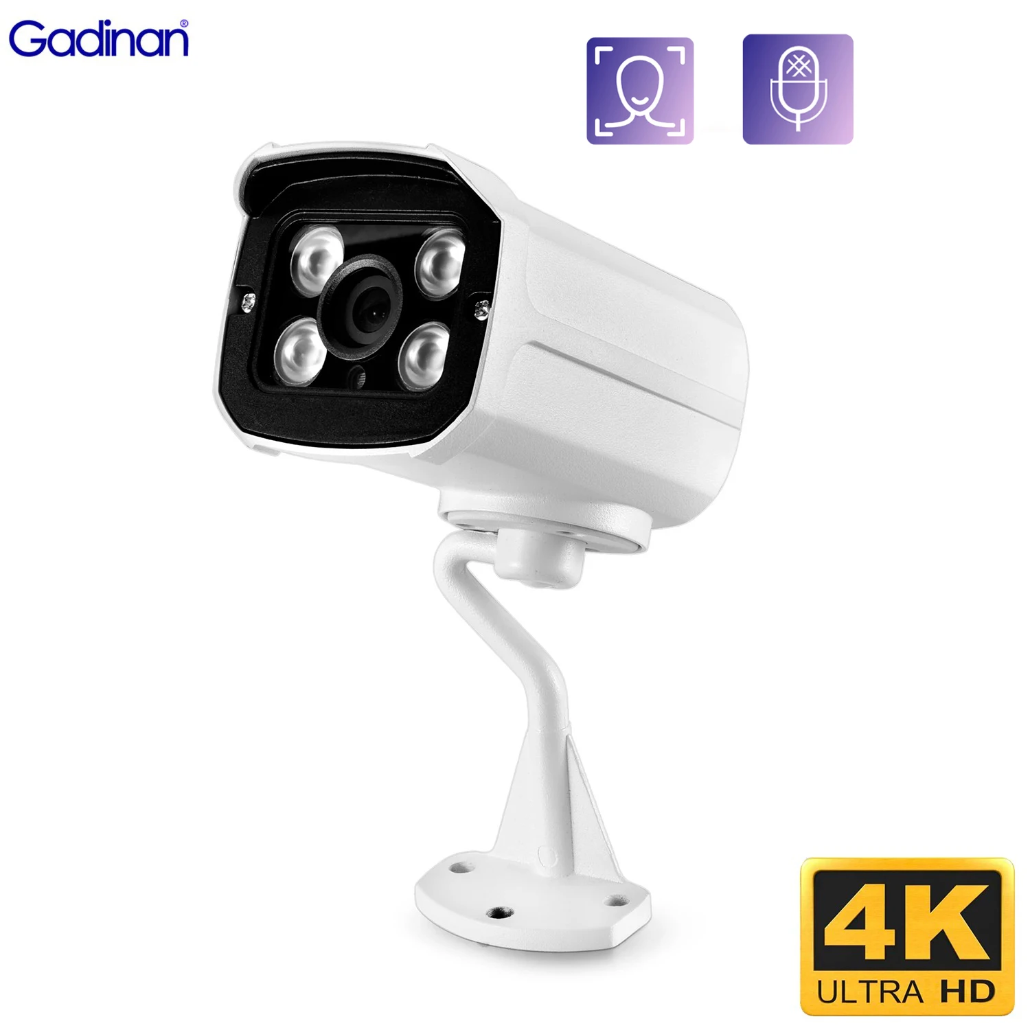 

IP-Камера уличная Gadinan, 8 Мп, 4K, POE