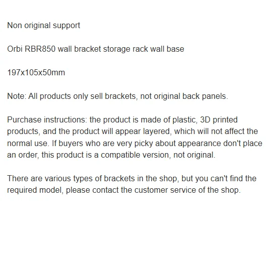 WYORESY for Netgear Orbi RBK850 RBK860 RBS852 Hollow Wall Stand Zero Signal Attenuation Efficient Heat Dissipation Base Rack