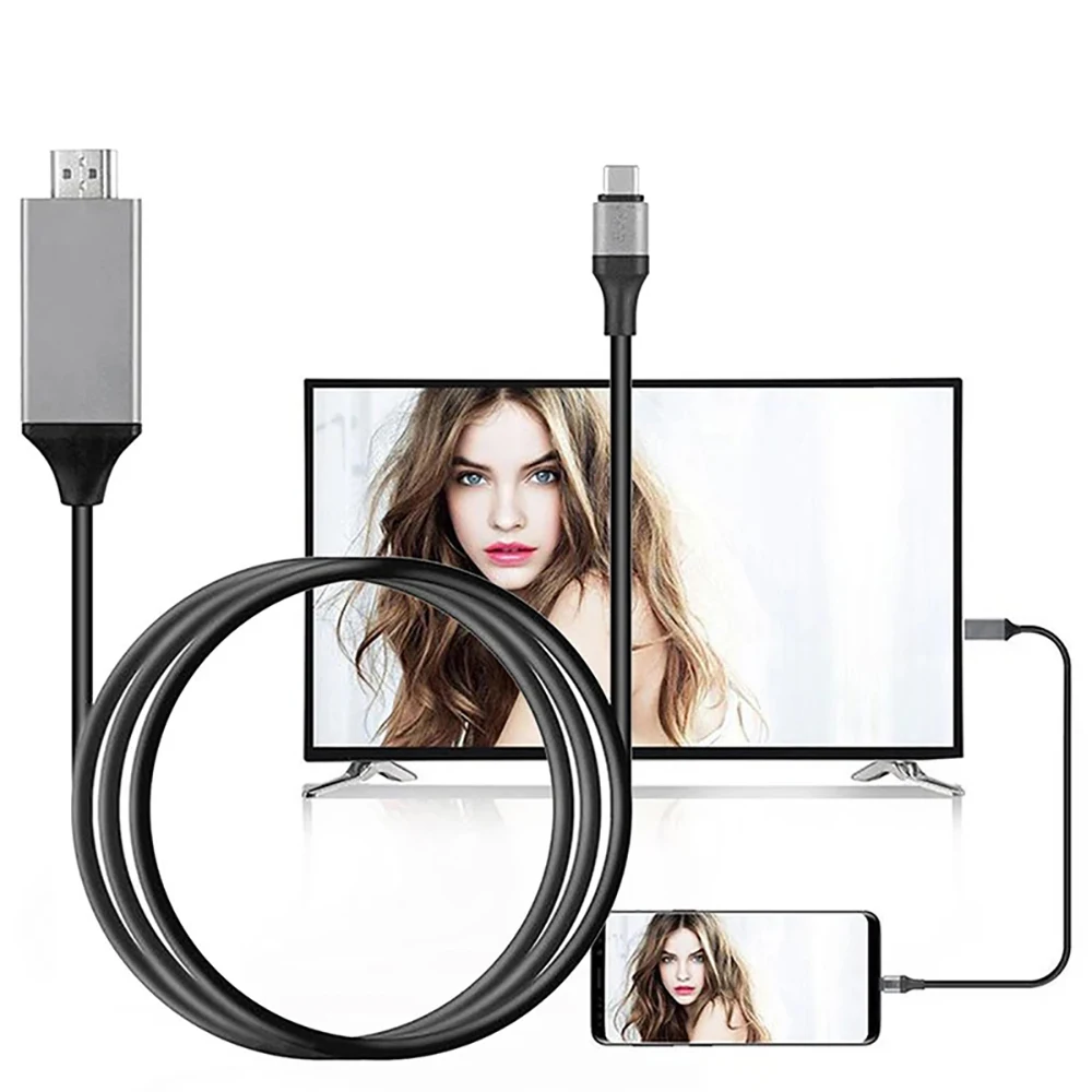 Kabel konwertera wyświetlacza Thunderbolt3 typu C do 4K UHD do Macbook Ipad Pro Chromebook do monitora HDTV kabel USB C HD 2m