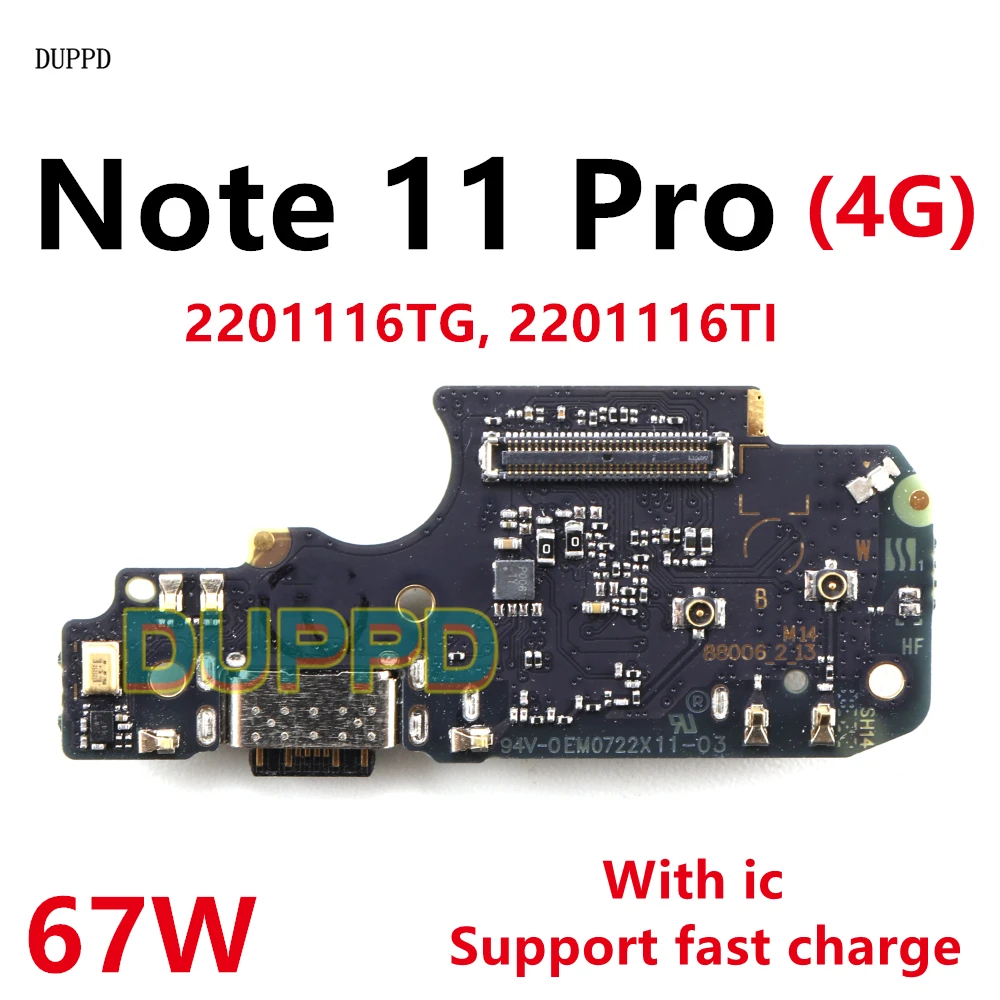 USB Charging Port Dock Connector Charger Board Microphone Flex Cable For Xiaomi Redmi Note 11 Pro 4G 5G Note 11Pro 67W image 6