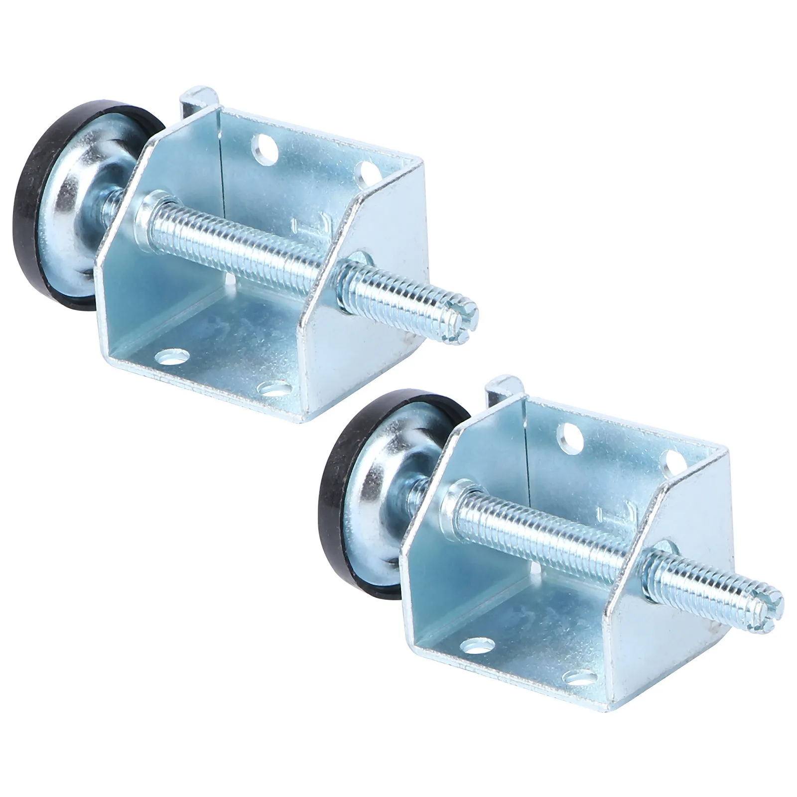 2Pairs Adjustable Steel Wardrobe Level Feet Furniture Leg Leveler for Cabinets Tables Sofas Furniture Legs Floor Protect