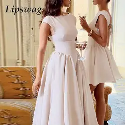 Elegant Pleat Solid Long Dress Temperament High Waist Slim Party Dress 2025 Women Spring New O-neck Sleeveless A-line Dress