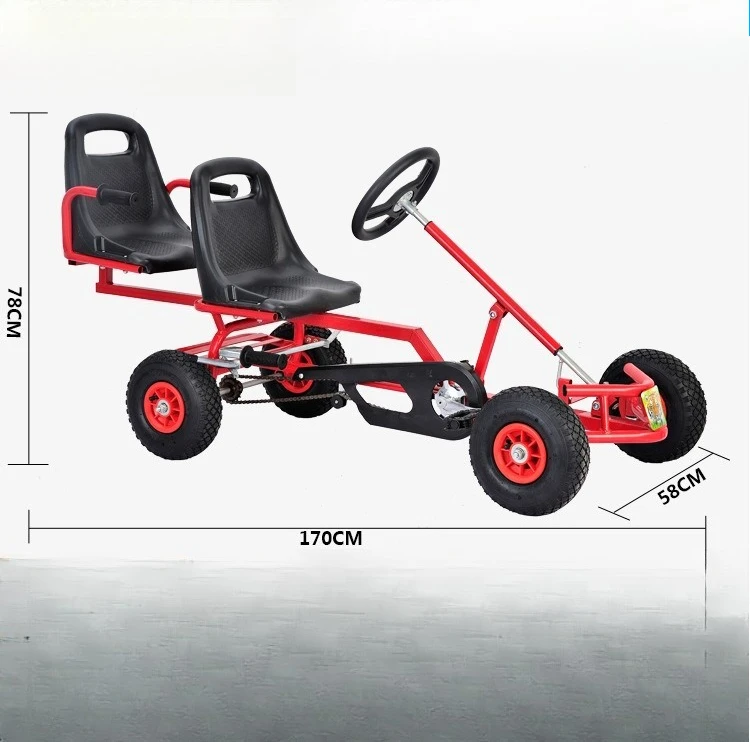 Quad Bicycle Square Rental Drift Car Children's Kart Scooter Double Seat Children's Adult Kart