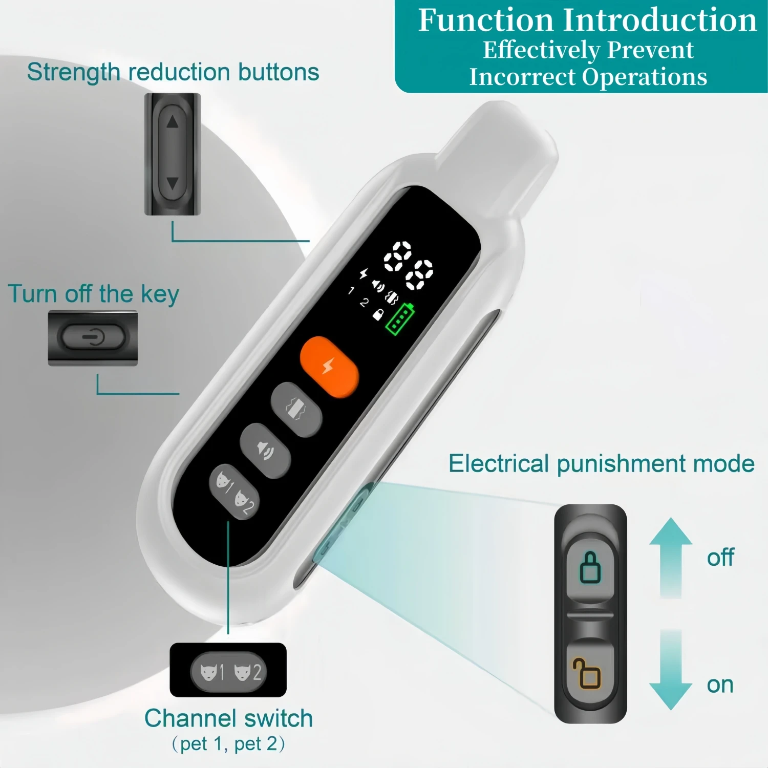 Waterproof Electric Training Collar 3000-3000ft Remote Control Anti Barking Dog Collar, Rechargeable Bark Stopper, Stop Barkin