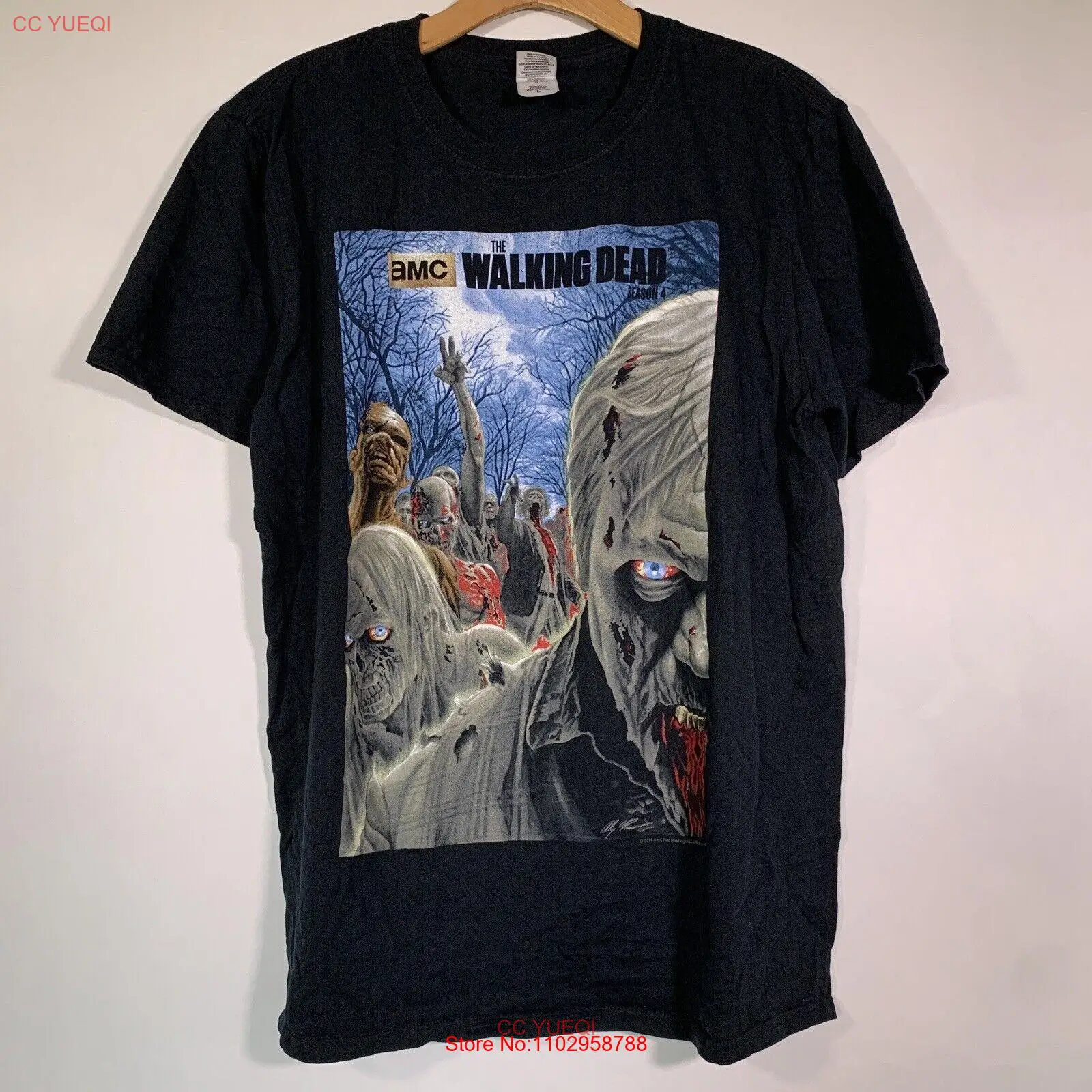 Ходячие мертвецы сезон 4 AMC 2014 ТВ-шоу футболка Sz L