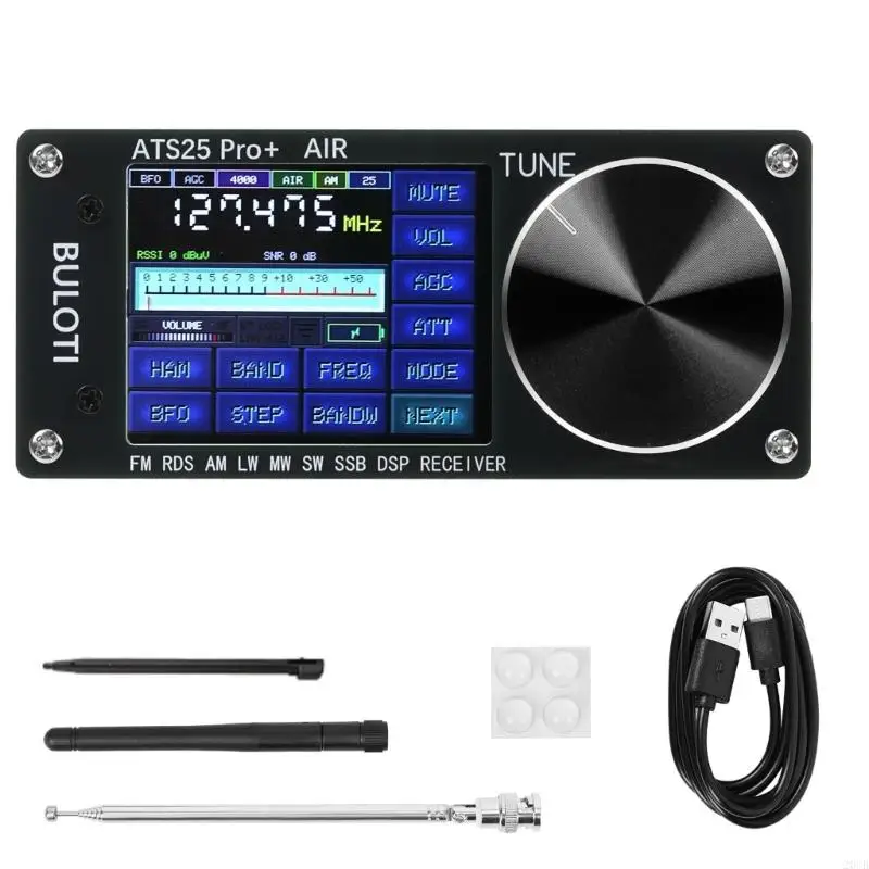 20CB فرقة الطيران متعددة المتلقي راديو النطاق المتوافق مع تمكين الشاشة التي تعمل باللمس الطويل بطارية 4000 مللي أمبير في الساعة