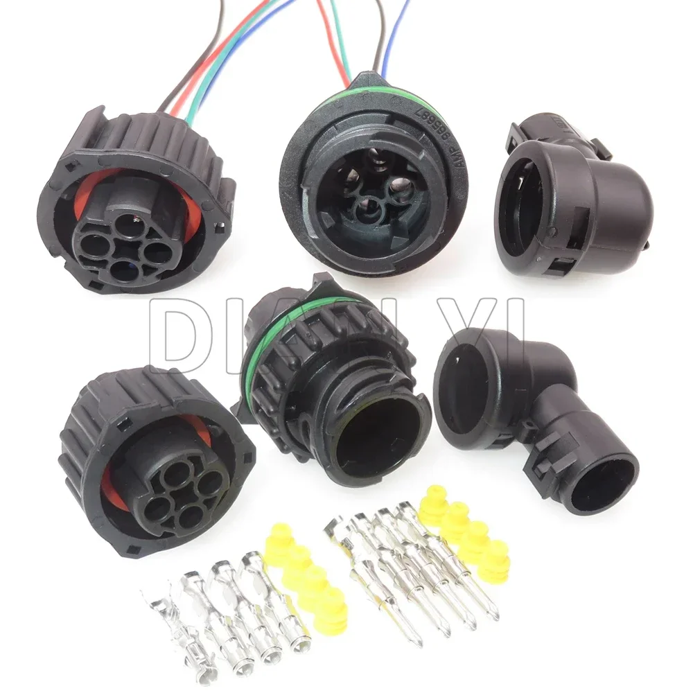 1 Set 4 Way 1-967402-1 Car Odometer Speed Sensor Socket With Cables AC Assembly 1-967325-1 Auto Waterproof Wire Harness Plug