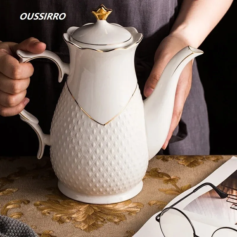 Ceramic Pitchers Water Bottles Cold Kettle No Explosion Jug Large Capacity Household Ceramic Thermos