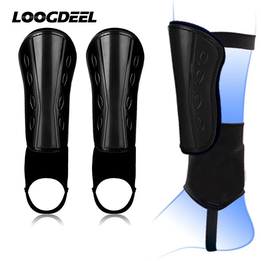 Loogdeel Football Shin Pads EVA Thickened Football Training Protector Elastic for Children Adult Sport Protective Gear Soccer