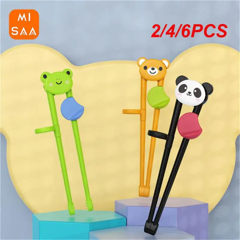 2/4/6PCS Childrens Chopsticks Easy To Use Safety Bpa Free Best Seller Rich And Colorful Customer Favorite