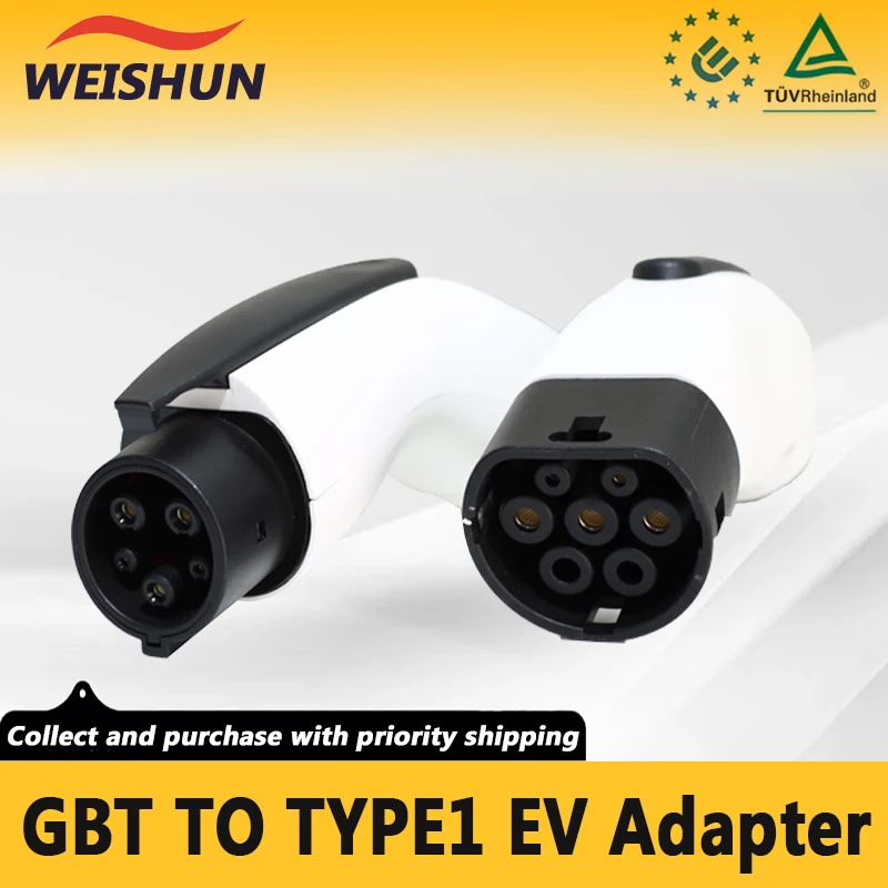 GBT TO TYPE1 AC EV Adapter 32A 7KW GBT Female TO SAE J1772 Female Connector For American Standard Car