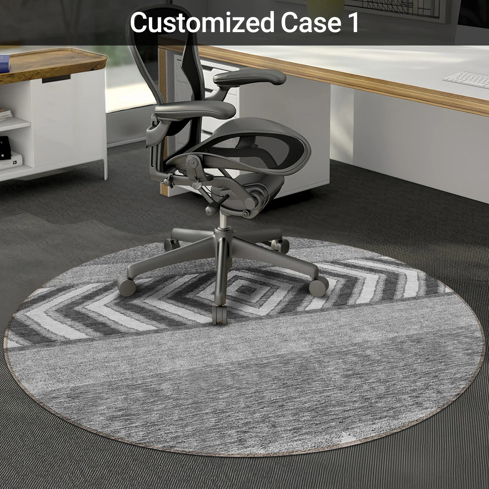 Custom Round Carpet Light Luxury Office Desk Chair Non-Slip Mat Home Dining Table Study Large Area Carpet Bedroom Decoration Mat