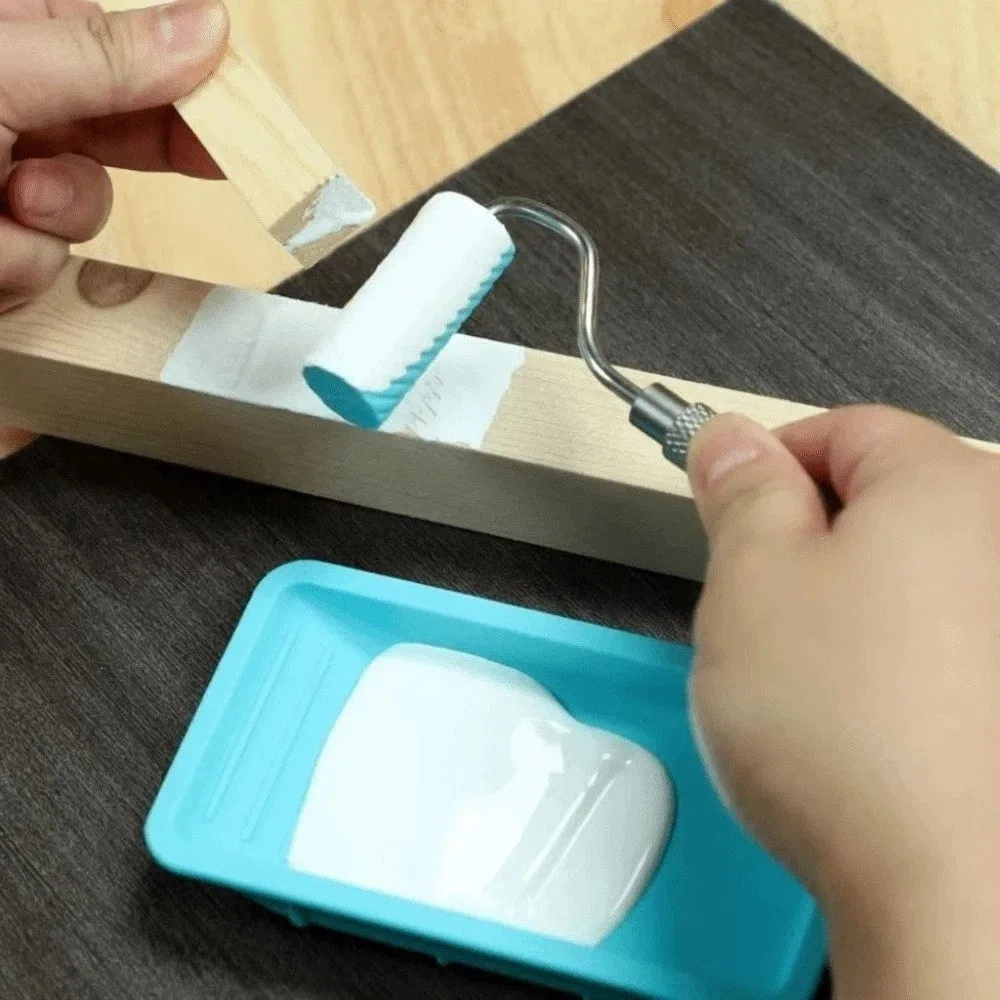 

Soft Silicone Silicone Paint Roller Aluminum Handle Mini Size Painting Decorating Kit Easy to Clean 1-7/8 Inch