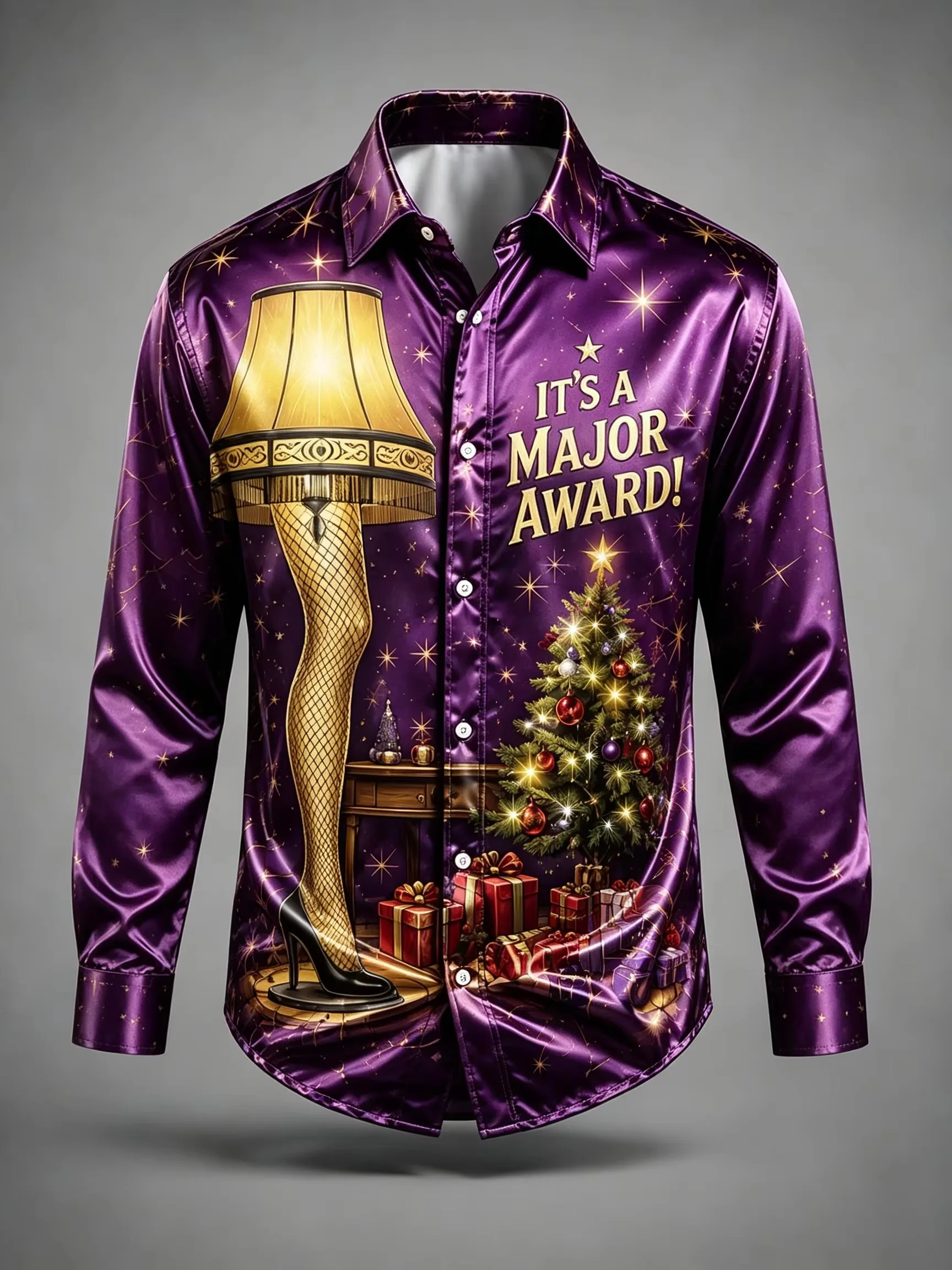 2026 New Men's Long-Sleeve Christmas Shirt 