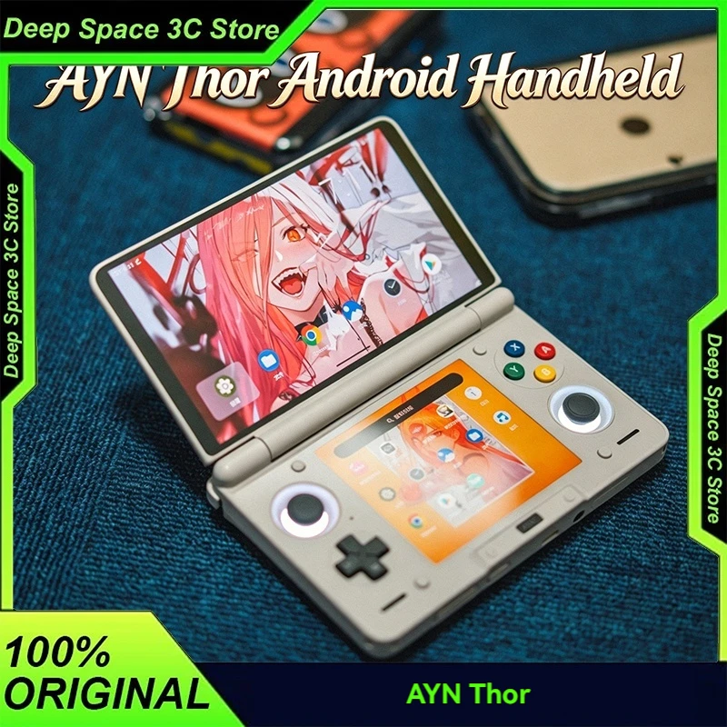 Pre-sale AYN Thor UFS3.1 Android Handheld Dual Screen 1080p Clamshell 6'' AMOLED Screen 6000mAh Battery Android13 Gaming Console