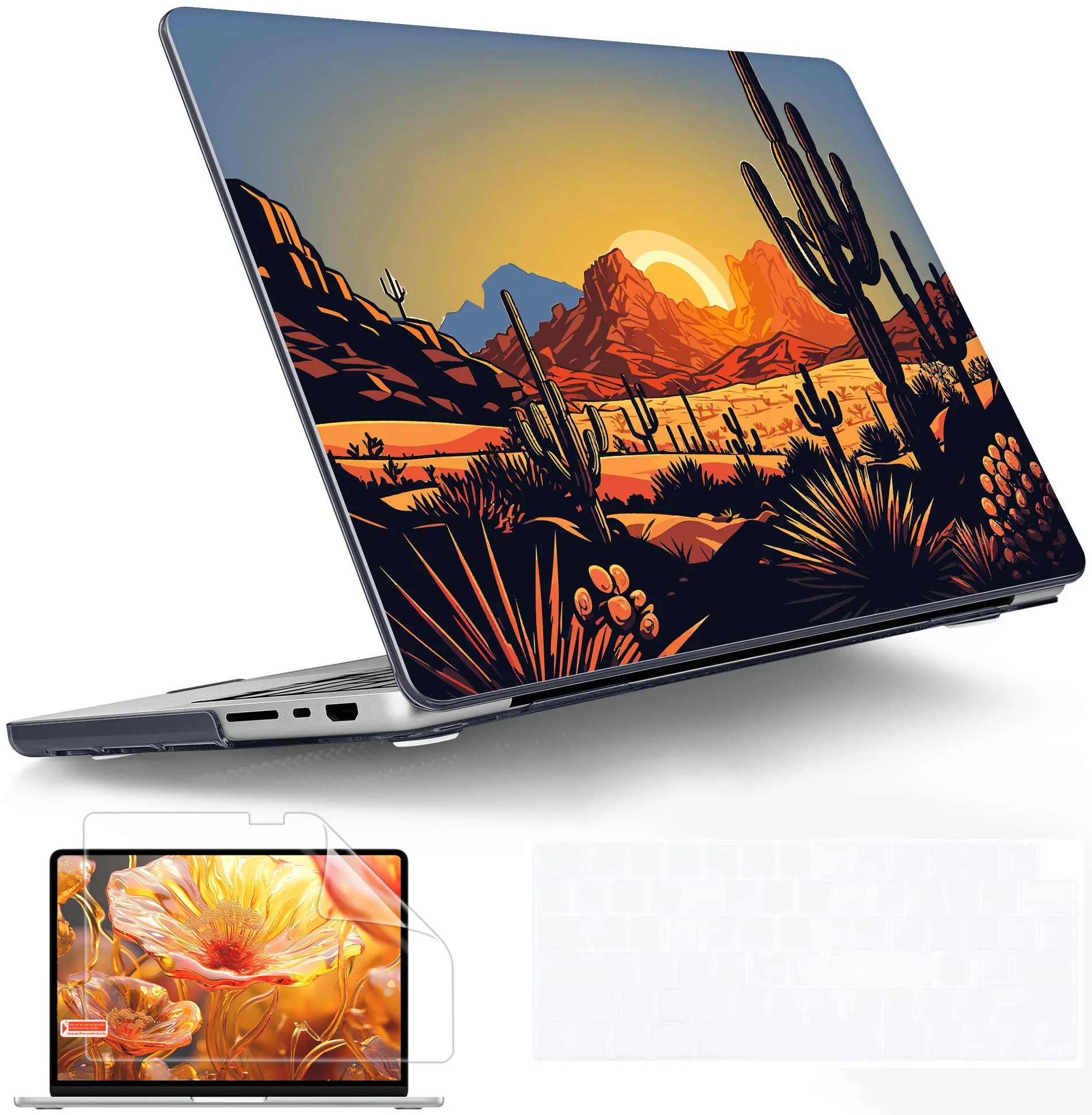 

Чехол для ноутбука Macbook Air 13 15 M2 A2681 A2337 Touch Bar ID Pro 14 A2442 A3403 M4 2024 Mac 13 14 15 16 дюймов A2991 Cover Funda