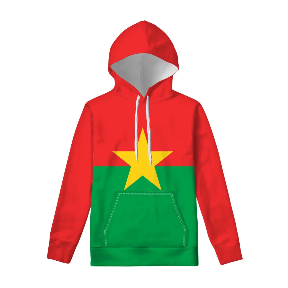 Burkina Faso Zipper Hoodie Free Custom Made Name Number Team Logo Bf Sweatshirt Bfa Country Burkinabe Nation French Flag Clothes