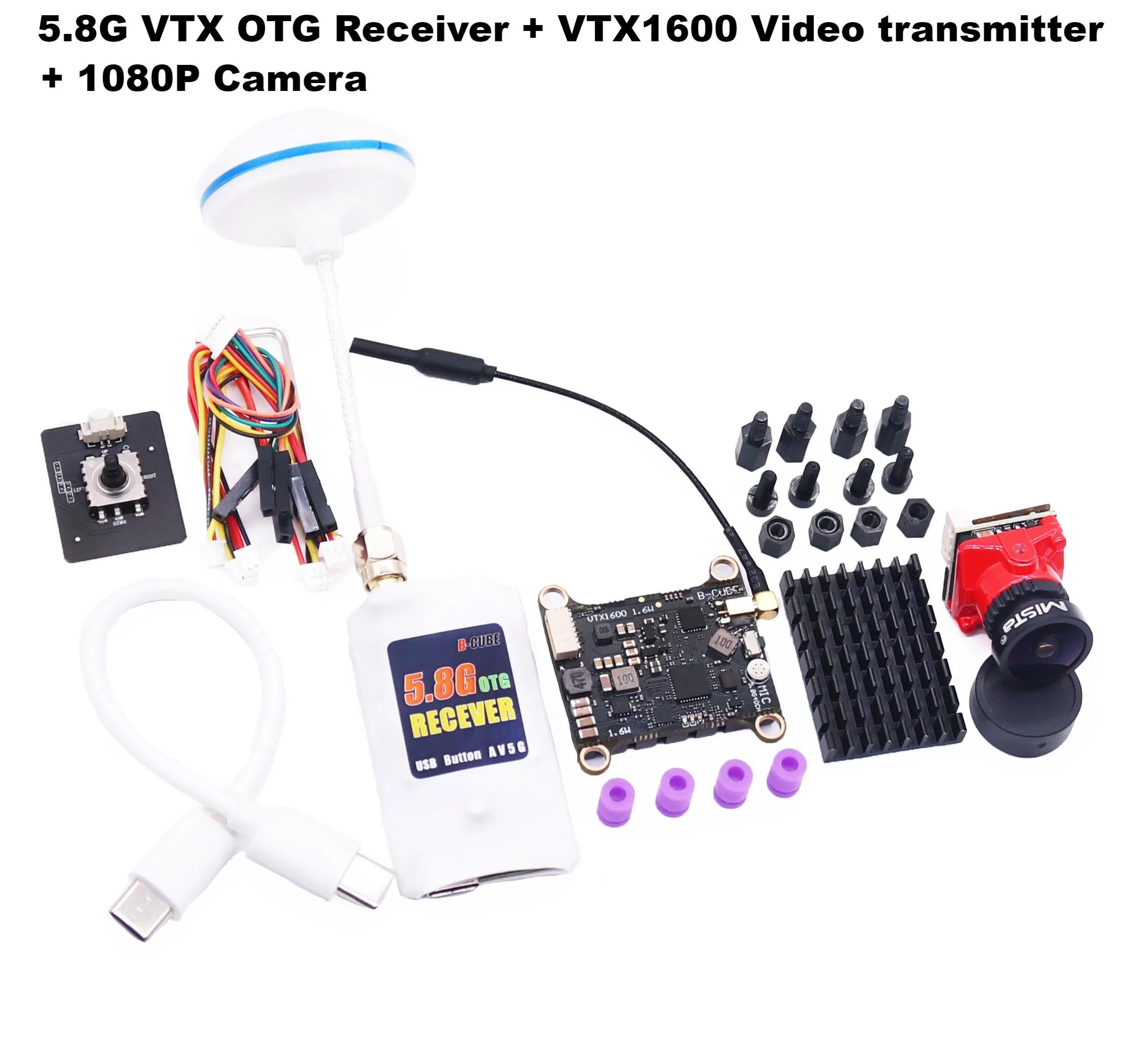 B-CUBE VTX OTG-ontvanger 5.8G 150CH Kanaal FPV VTX800 1000 1600 2500 MW Videozender Audio Android-telefoon RC Vliegtuig Drone