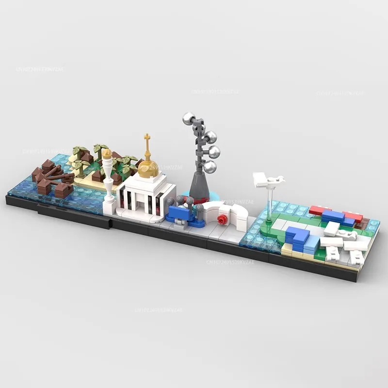 MOC City Skyline Architecture Sets Maldives Leipzig Cambridge New York Museum Cathedral Darmstadt Building Blocks Kid Toys Gift