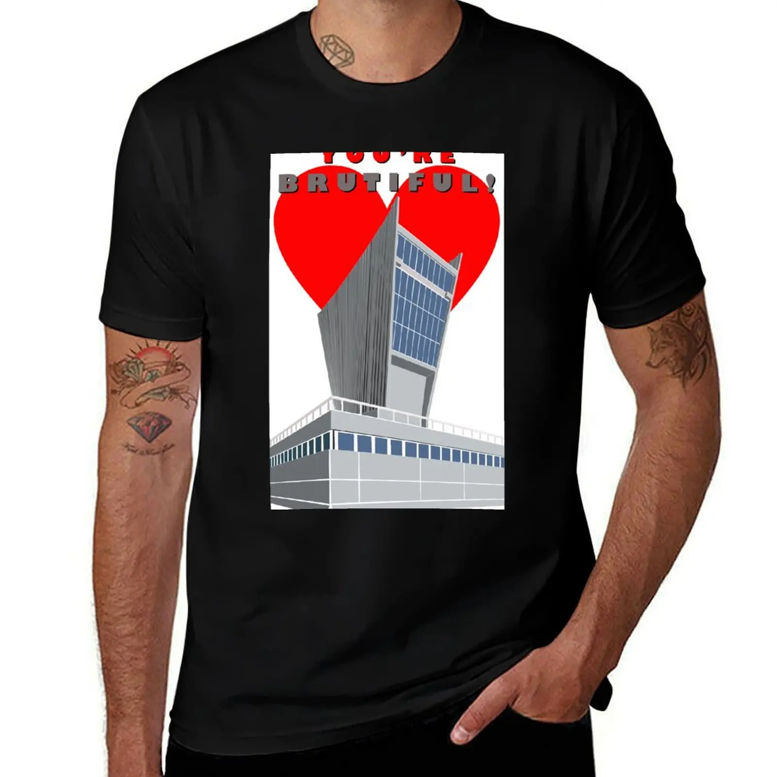 Denys Wilkinson Building, Valentines Gift, Oxford Print, Brutalist, Brutalism, Architecture Print T-Shirt