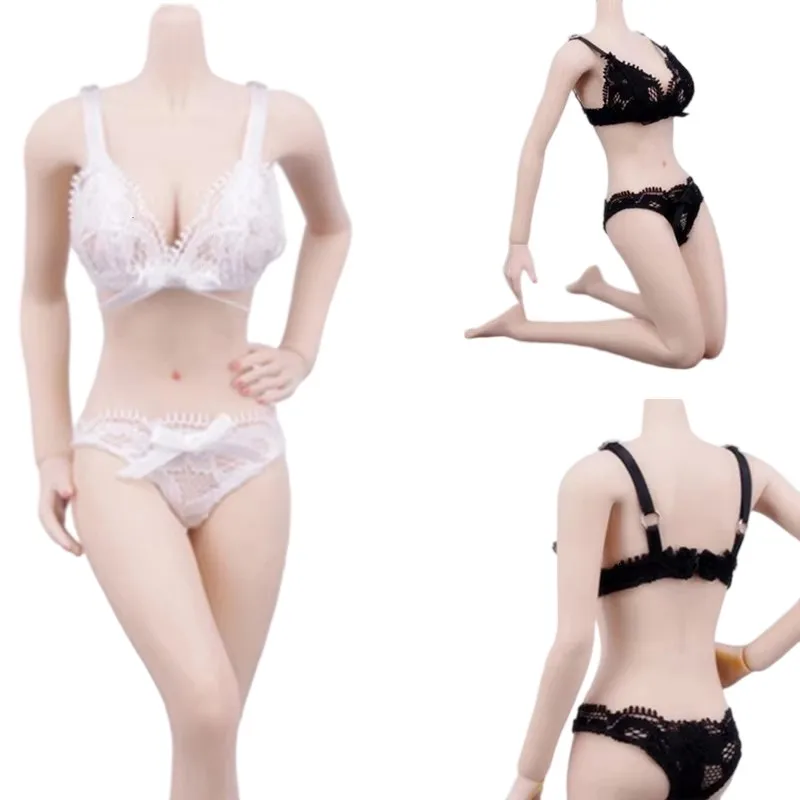 

VSTOYS 17XG02 масштаб 1/6, сексуальный бюстгальтер с глубоким вырезом и бантом, трусики, кружевное нижнее белье, модель костюма для женского солдата 12 дюймов, TBL, фигурка тела