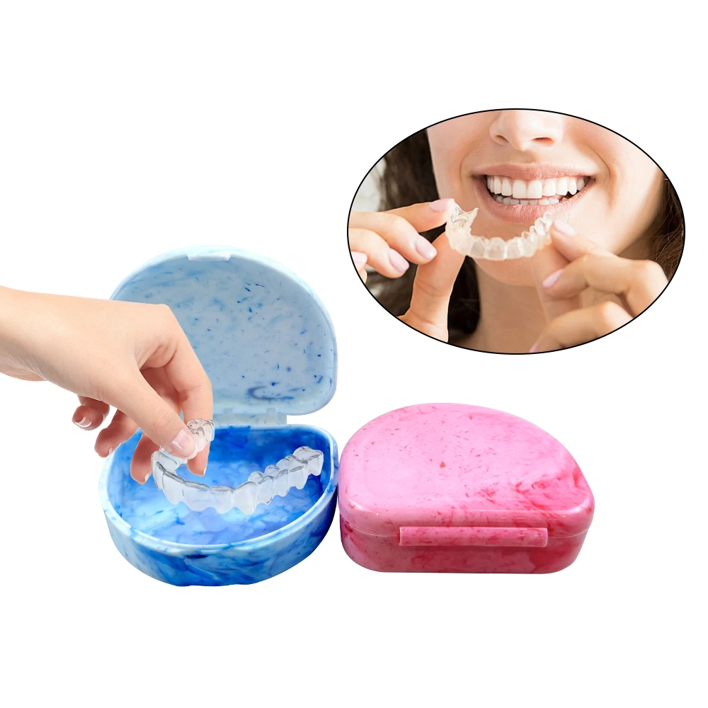 5pcs Denture Storage Box Dental Retainer Orthodontic Mouth Guard Braces Retainer Plastic Oral Hygiene Supplies  Accessories