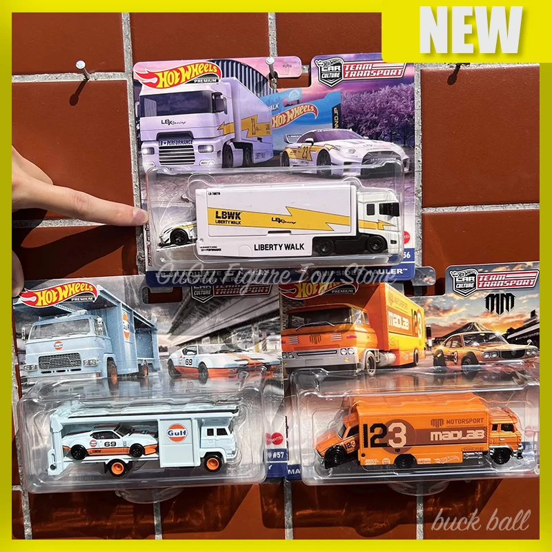 

Hot Wheels Team Transport Case V Set Of 3 Nissan 35gt-Rr Mazda Diecast Model Car Pvc Statue Collection Doll Decoration Boy Gifts