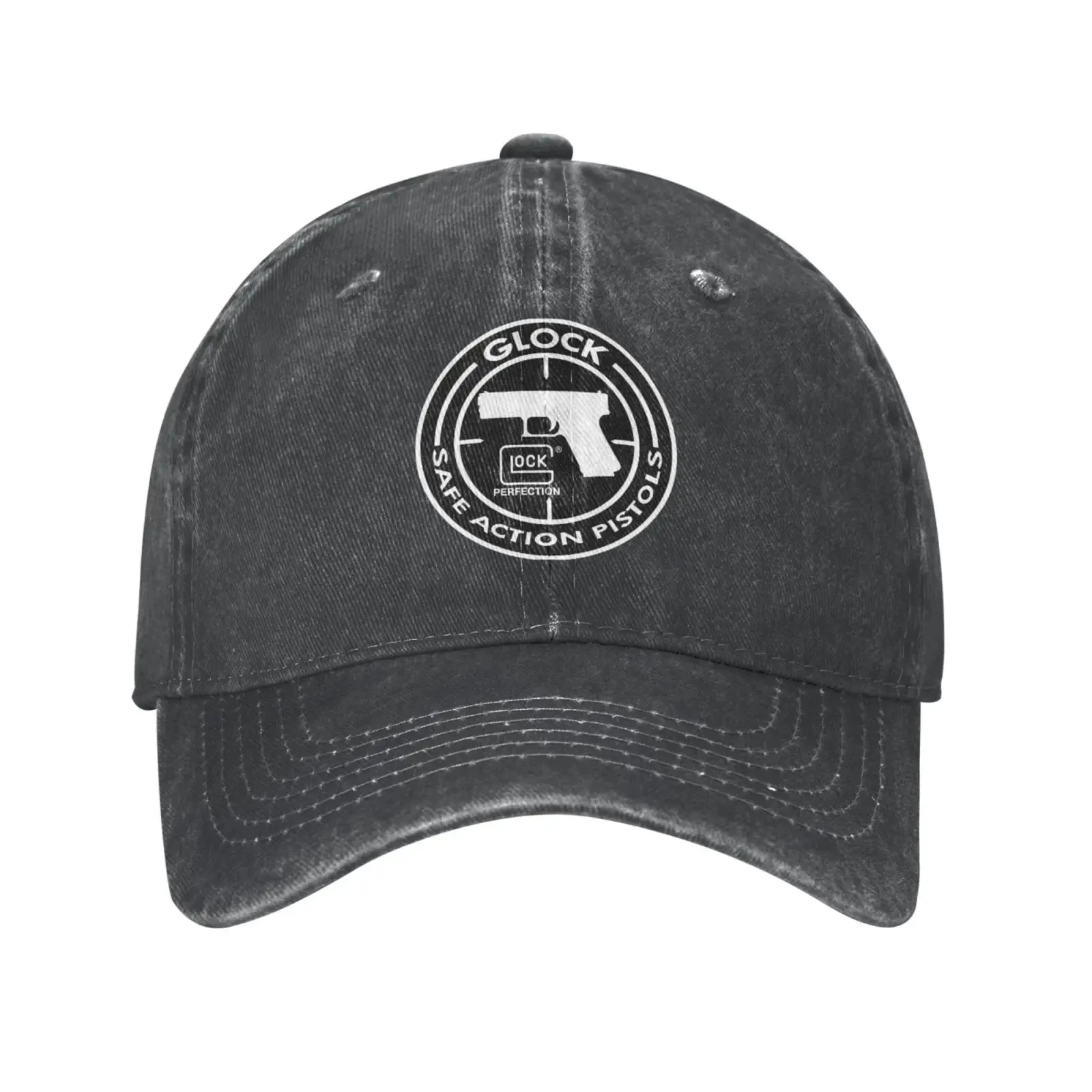 Tactical Glock Unisex Vintage Washed Distressed Baseball-Cap Twill Adjustable Dad-Hat Original Classic Low Profile Cotton Hat