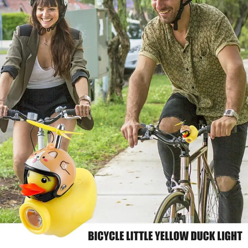 Bicycle Duck Bell With Light Duck Car Ornaments Cycling Accessories Helmets Decor Cycling Accessories Practical Light With Easy
