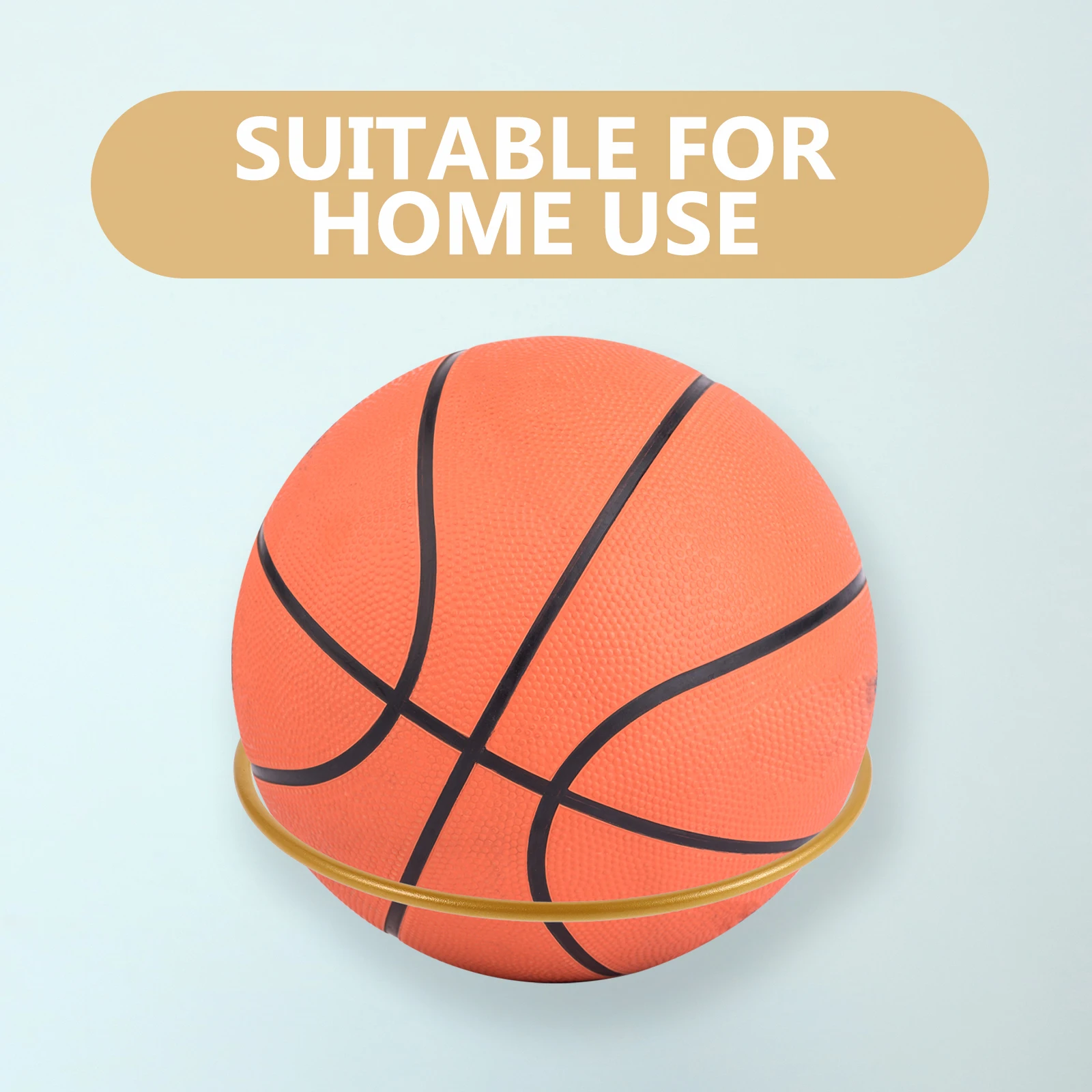 2 個ボールバスケットボールサッカーホルダーウォールマウントアイアンスタンドホームアイアンウォールボールラックスポーツ収納機器