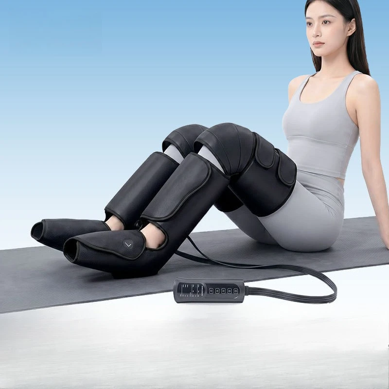 Leg Trainer Massager, Portable Electric Calf Massager, Hot Compress Vibrating Airbag, Three Section Air Wave Leg Beauty Device