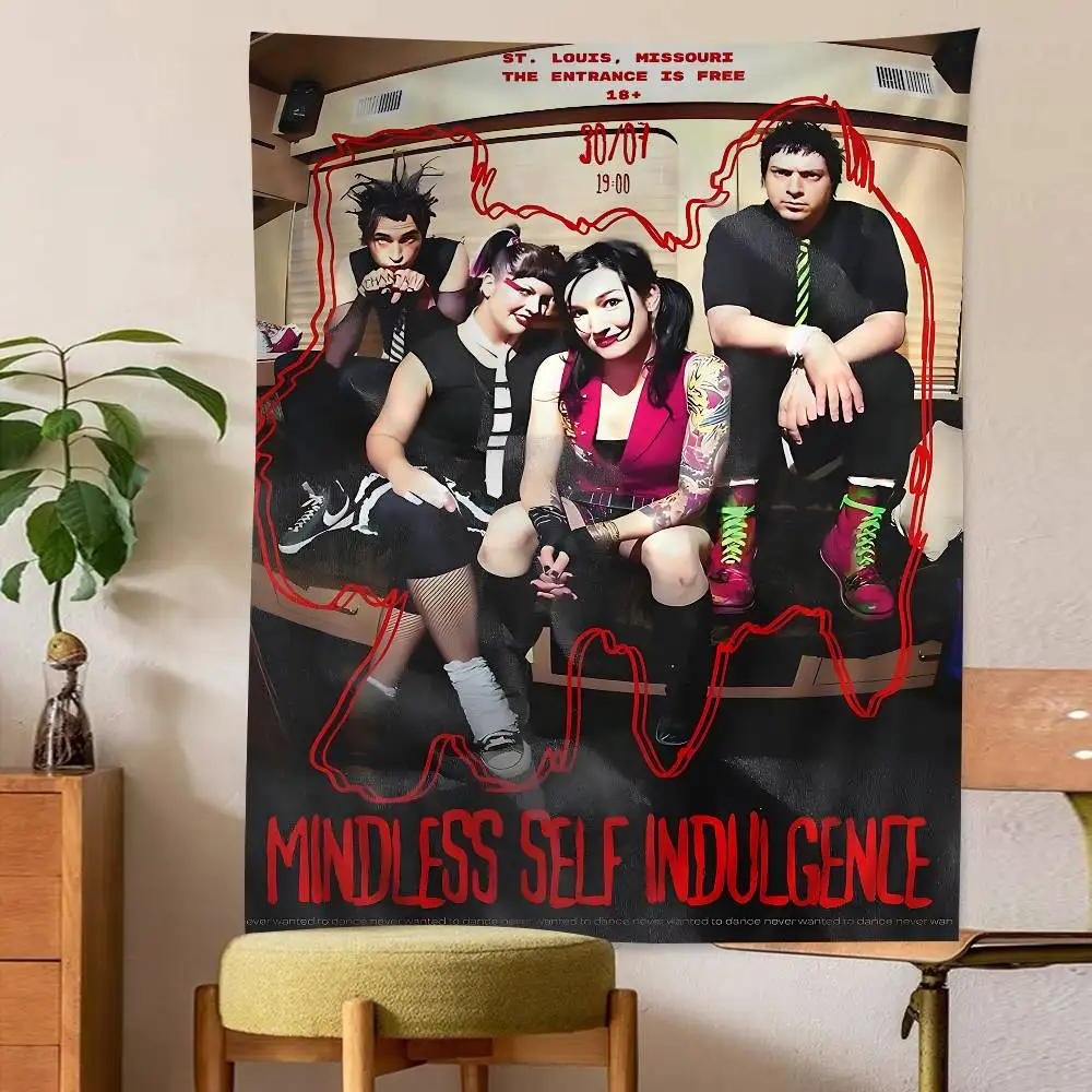 Famous Punk Bands M-Mindless Self Indulgence Chart Tapestry for Living Room Home Dorm Decor Art Home Decor