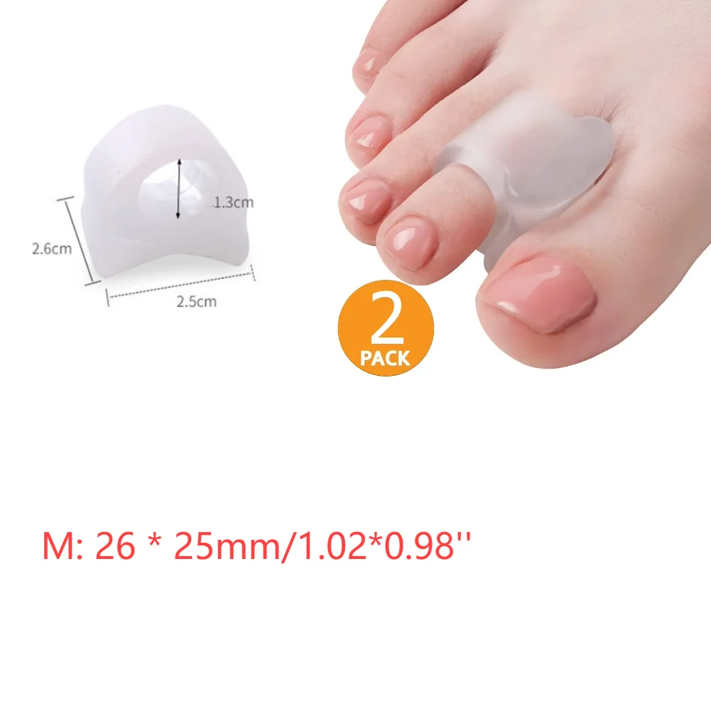 1 Pair Silicone Bone Thumb Orthotics Corrector Hallux Valgus Toe Separator Feet Care Thumb Orthotics Foot Care Tools