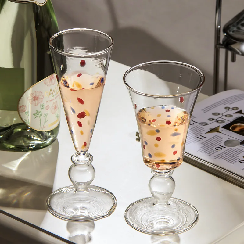 

Light Luxury French Romantic Glass Cup,Heat-resistant High Borosilicate High Footed Glass,Whisky Cocktail Glass,Bar Accessories