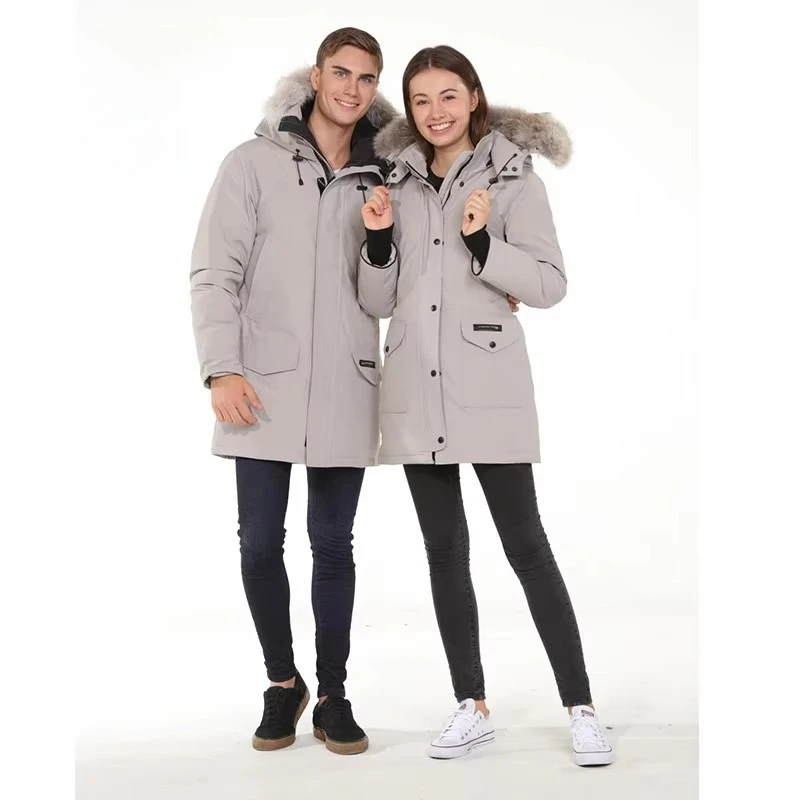 Winter Men's Classic Down Jacket/Pike Jacket With Stuffed Down And Real Coyote Fur