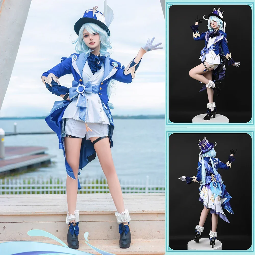 

COSSUN Furina Косплей Костюм Игра Genshin Impact Хэллоуин наряды Женское полное платье