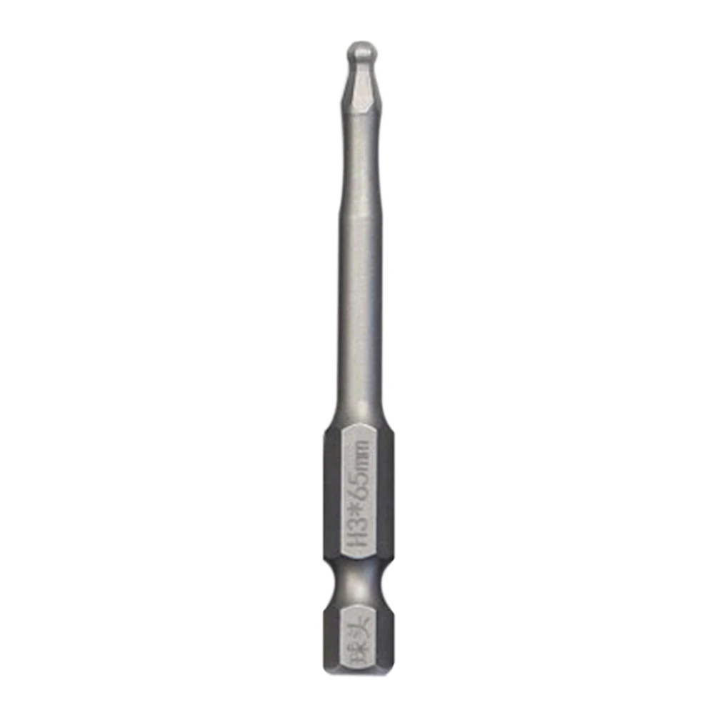 Ball End Screwdriver Bit 1pc Alloy Steel Ball Head Driver Bit Electric Electroplating H2-H6 Replacement Silver