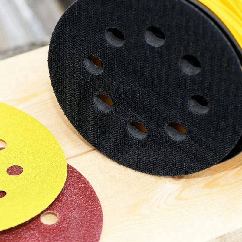 Quente! Almofadas de Interface de Densidade Suave, Almofada De Esponja De Gancho e Loop, Buffer Backing Pad, Almofadas De Interface De Espuma, 5 ", 8 Buracos, 20 Pacotes