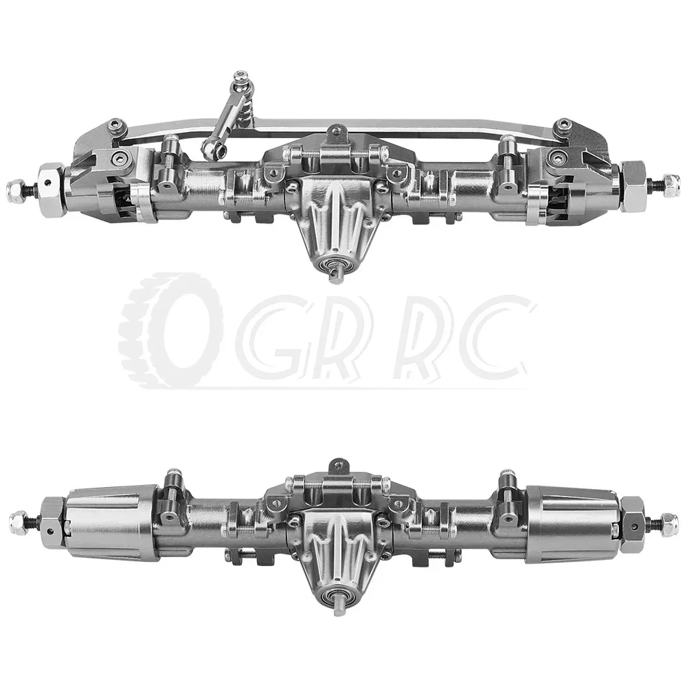 Oś przednia i tylna ze stopu metali ze stalowymi zębatkami do RC 1/18 Losi Mini LMT Monster Truck DIY Toys Car Aluminiowa część modernizacyjna