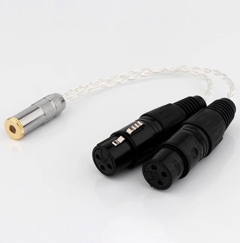 HiFi 4,4mm auf 2XLR Audiokabel 3-Pin XLR auf 4,4mm Buchse Audio-Adapterkabel 4,4mm TRRRS-Stecker für Verstärker Lautsprecherkabel – Detail 6