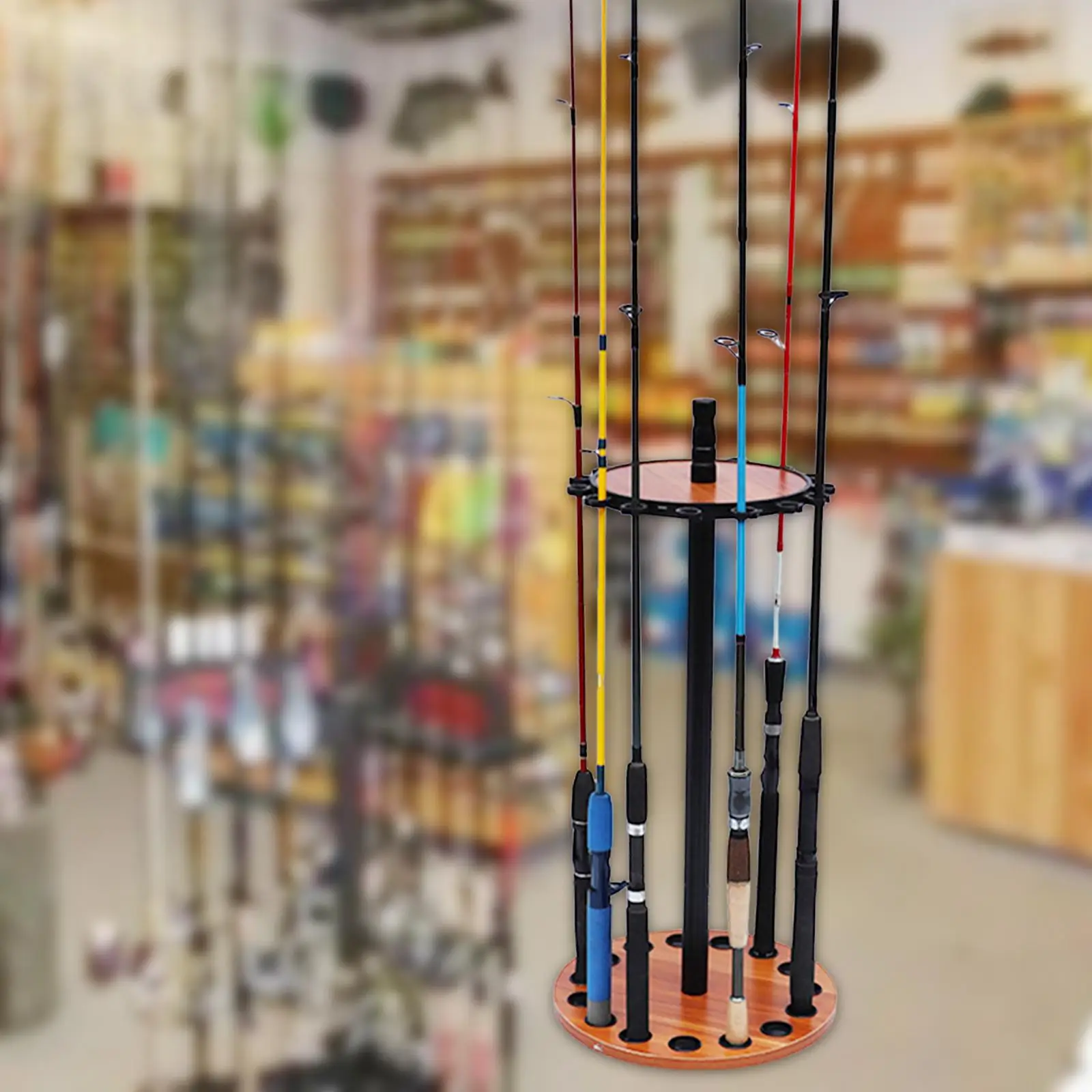 

15 Holes Fishing Rod Holder Basement Garage Detachable Fishing Pole Holder for Garage Fishing Pole Display Stand Storage Hook