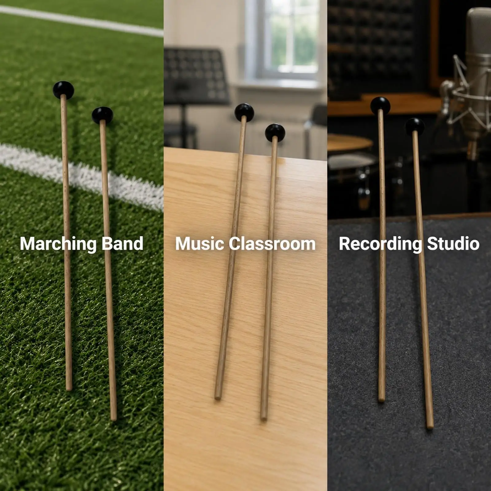 Percussion Mallets Glockenspiel Mallet for Bells Nylon Head Drum Accessory for Pad Training and Clear Focused Tone