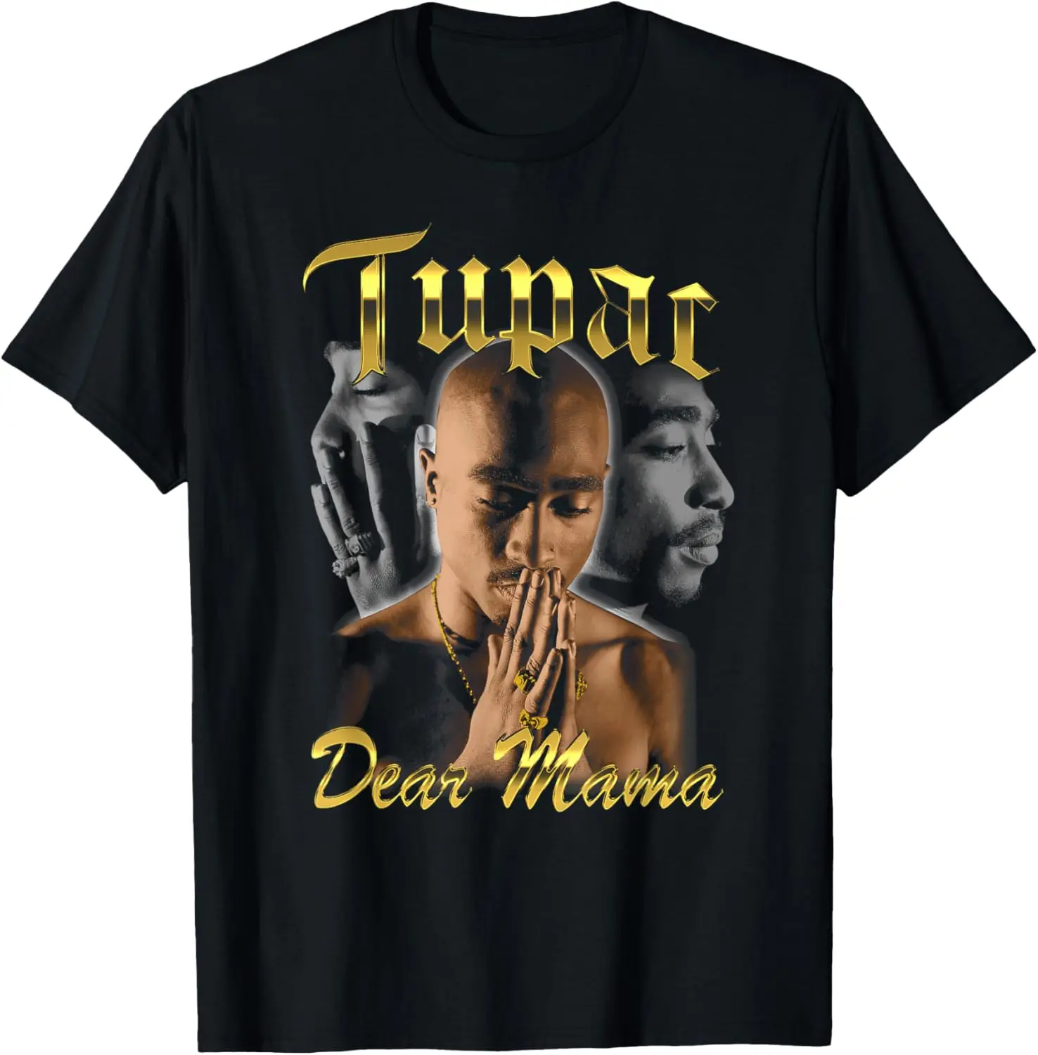 Official Dear Mama Collage T-Shirt 100% Cotton Trendy Y2K Short-Sleeve Tee – Soft, Quick-Drying, & Moisture-Wicking; Ideal